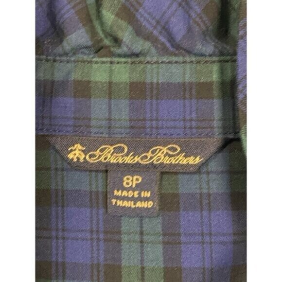 Brooks Brothers Blue and Green Plaid Button Down Shirt - Picture 5 of 6